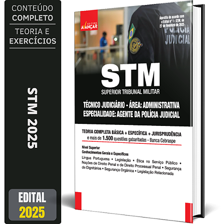 Apostila STM 2025 - Técnico - Agente da Polícia Judicial