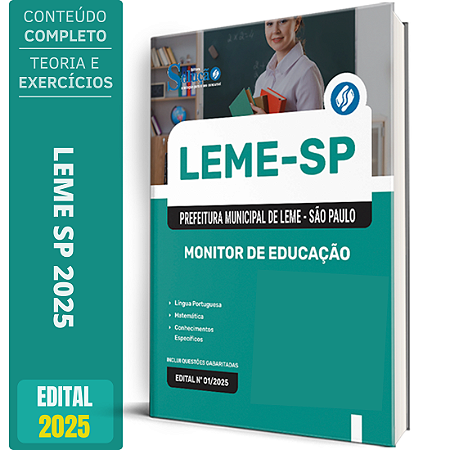 Apostila Prefeitura de Leme SP 2025 - Monitor de Educação