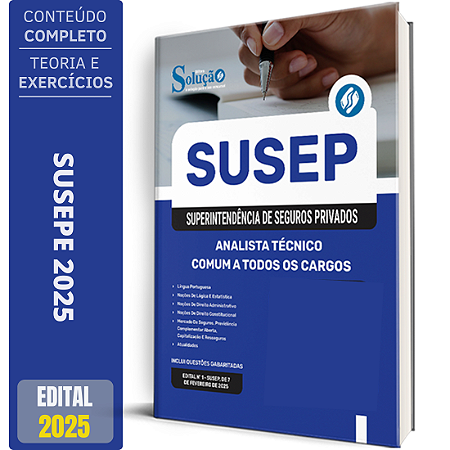 Apostila SUSEP 2025 - Analista Técnico - Comum a Todos os Cargos