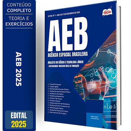 Apostila AEB 2025 - Analista em Ciência e Tecnologia Júnior - Especialidade: Qualquer Área de Formação