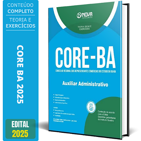 Apostila CORE BA 2025 - Auxiliar Administrativo