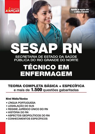 Apostila Concurso Sesap Rn 2025 - Técnico Em Enfermagem