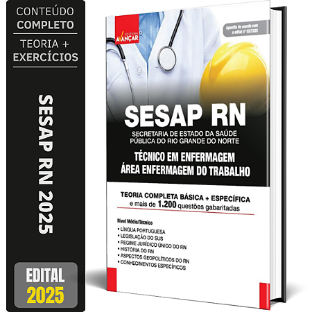 Apostila SESAP RN 2025 - TÉCNICO EM ENFERMAGEM DO TRABALHO