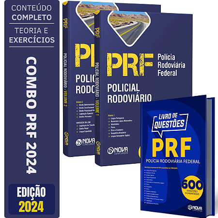 Combo Apostila PRF 2025 - Policial Rodoviário + Caderno Questões Comentadas