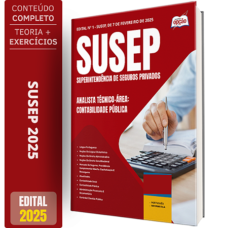 Apostila SUSEP 2025 - Analista Técnico - Área: Contabilidade Pública