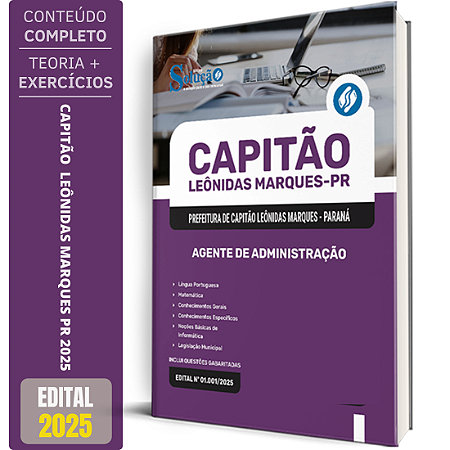 Apostila Prefeitura de Capitão Leônidas Marques PR 2025 - Agente de Administração