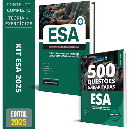 Kit Apostila Concurso Esa 2025 - Sargentos + Caderno De Testes