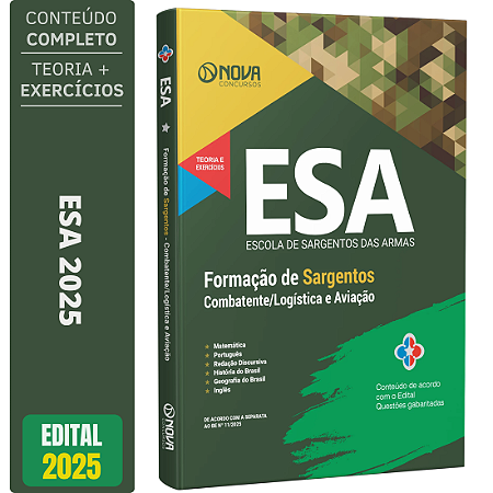 Apostila ESA 2025 - Curso de Formação de Sargento - Combatente/Logística e Aviação