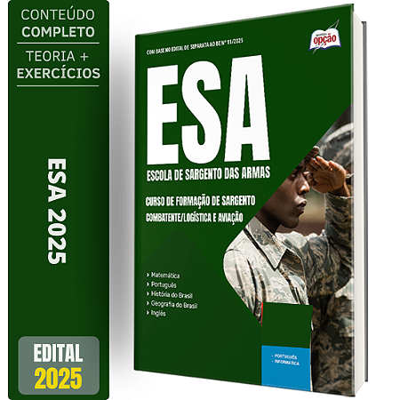Apostila ESA 2025 - Curso de Formação de Sargento - Combatente/Logística e Aviação