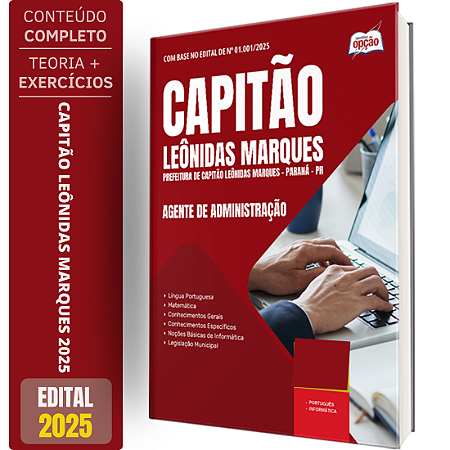 Apostila Prefeitura de Capitão Leônidas Marques PR 2025 - Agente de Administração
