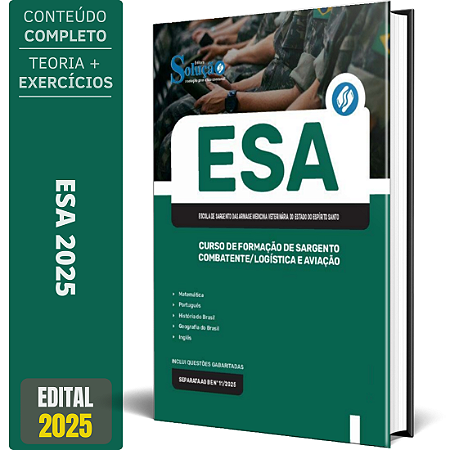 Apostila ESA 2025 - Curso de Formação de Sargento - Combatente/Logística e Aviação