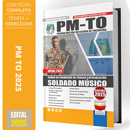 Apostila Concurso PM TO 2025 - SOLDADO MÚSICO