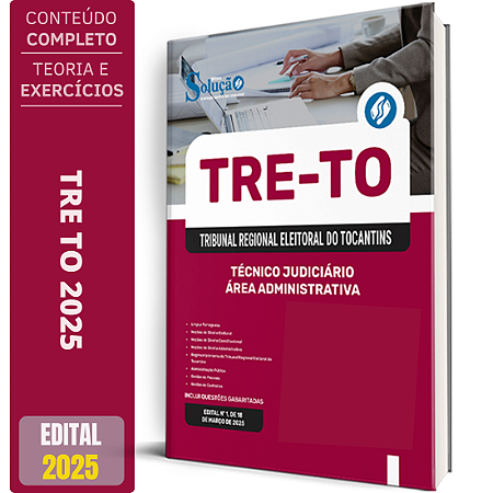 Apostila TRE TO 2025 - Técnico Judiciário - Área Administrativa