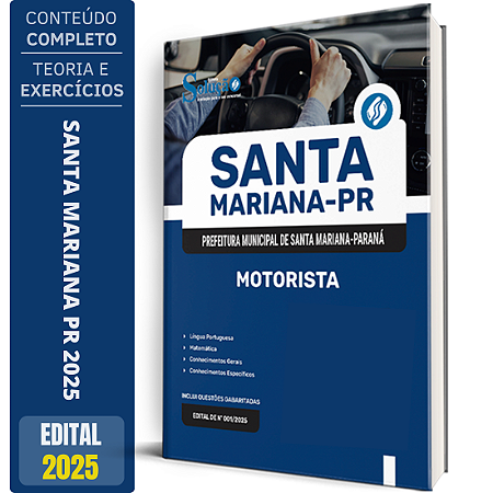 Apostila Prefeitura de Santa Mariana PR 2025 - Motorista