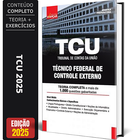 Apostila TCU 2025 - Técnico Federal De Controle Externo