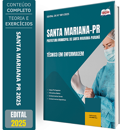 Apostila Prefeitura de Santa Mariana PR 2025 - Técnico em Enfermagem