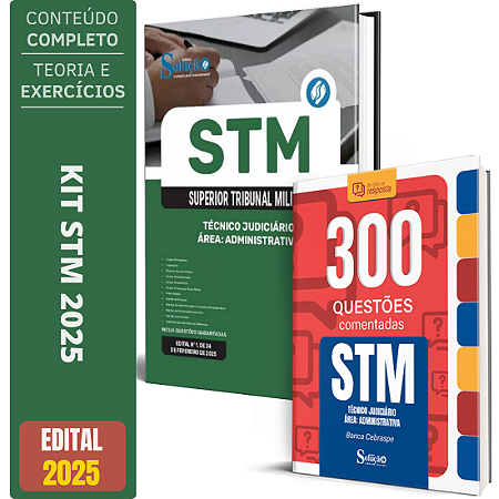 Kit Apostila STM 2025 - Técnico Área Administrativa + Questões Comentadas