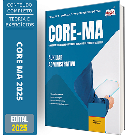 Apostila CORE-MA 2025 - Auxiliar Administrativo