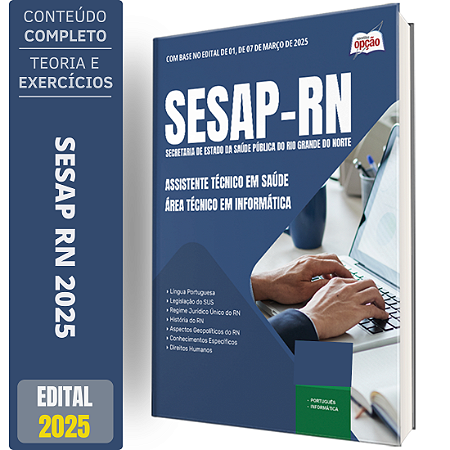 Apostila SESAP RN 2025 - Assistente Técnico em Saúde - Área: Técnico em Informática