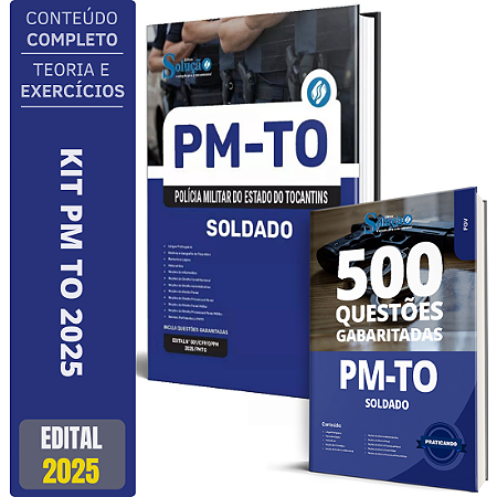 Kit Apostila Concurso PM TO 2025 - Soldado + Testes