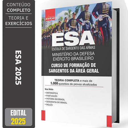 Apostila Concurso Esa 2025 - Curso De Formação De Sargentos
