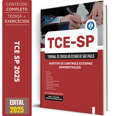 Apostila TCE SP 2025 - Auditor de Controle Externo - Administração