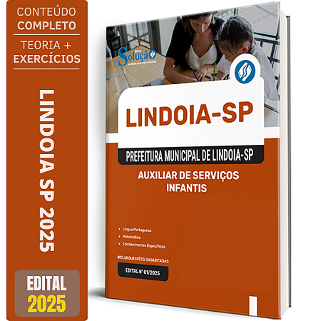 Apostila Prefeitura de Lindoia - SP 2025 - Auxiliar de Serviços Infantis
