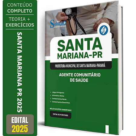 Apostila Prefeitura de Santa Mariana PR 2025 - Agente Comunitário de Saúde