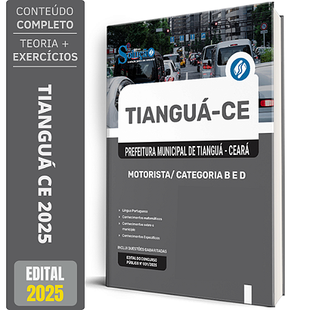 Apostila Prefeitura de Tianguá CE 2025 - Motorista - Categoria B e D