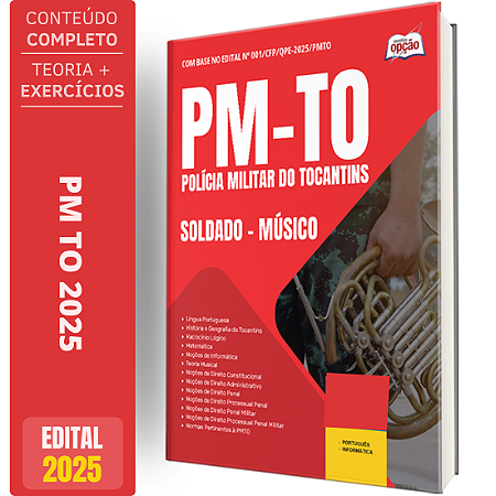 Apostila PM TO 2025 - Soldado - Músico