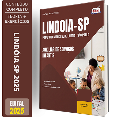 Apostila Prefeitura de Lindoia SP 2025 - Auxiliar de Serviços Infantis