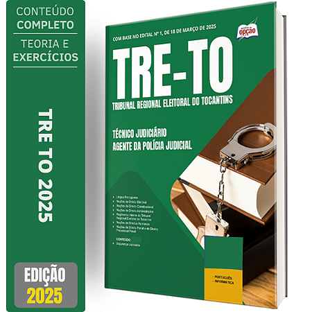 Apostila TRE TO 2025 - Técnico Judiciário - Agente da Polícia Judicial