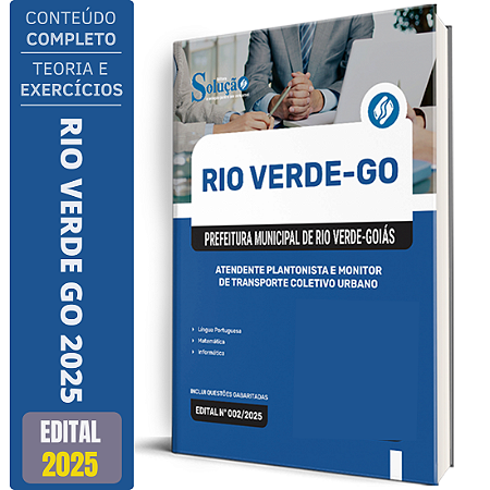 Apostila Prefeitura de Rio Verde GO 2025 - Atendente Plantonista e Monitor de Transporte Coletivo Urbano