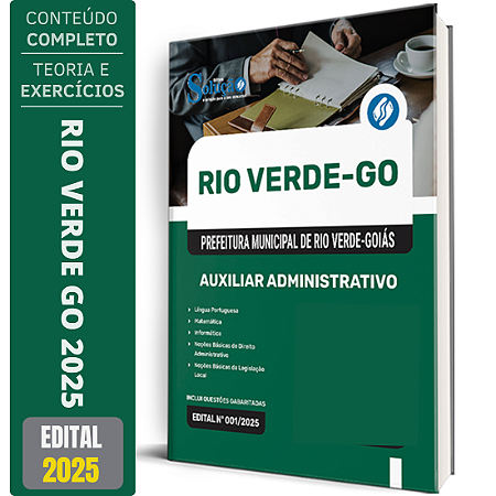 Apostila Prefeitura de Rio Verde GO 2025 - Auxiliar Administrativo