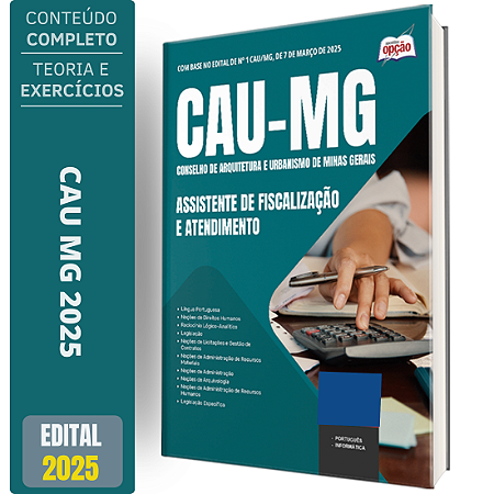 Apostila CAU MG 2025 - Assistente de Fiscalização e Atendimento