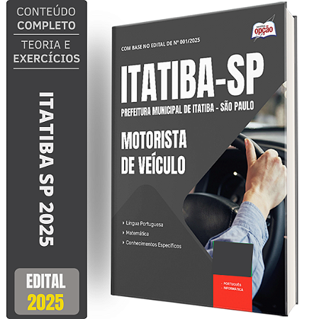 Apostila Prefeitura de Itatiba SP 2025 - Motorista de Veículo