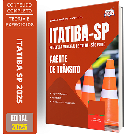 Apostila Prefeitura de Itatiba SP 2025 - Agente de Trânsito