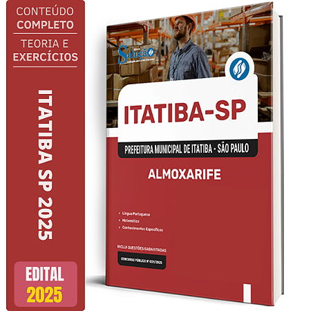 Apostila Prefeitura de Itatiba SP 2025 - Almoxarife