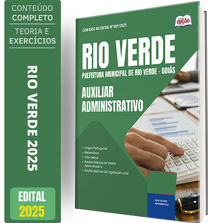Apostila Prefeitura de Rio Verde GO 2025 - Auxiliar Administrativo