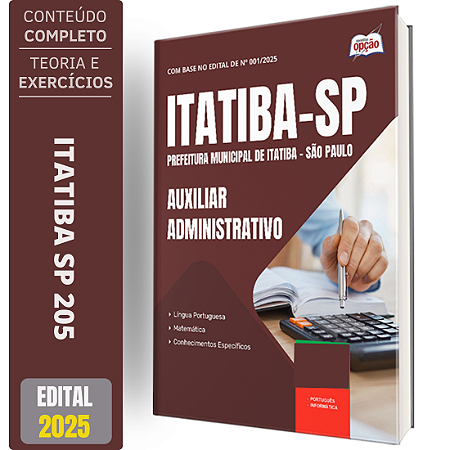 Apostila Prefeitura de Itatiba SP 2025 - Auxiliar Administrativo
