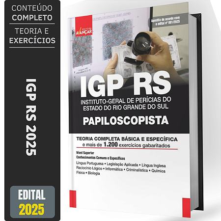 Apostila Concurso IGP RS 2025 - PAPILOSCOPISTA