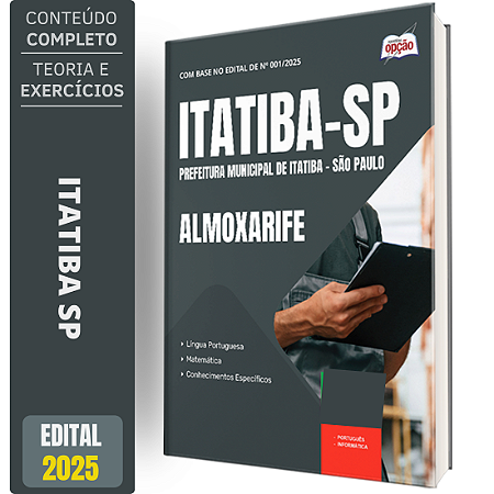 Apostila Prefeitura de Itatiba SP 2025 - Almoxarife