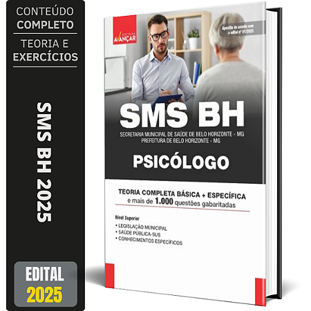Apostila Concurso SMS BH 2025 - PSICÓLOGO