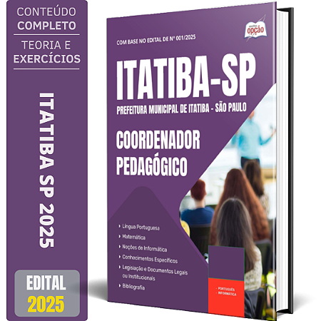Apostila Prefeitura de Itatiba SP 2025 - Coordenador Pedagógico