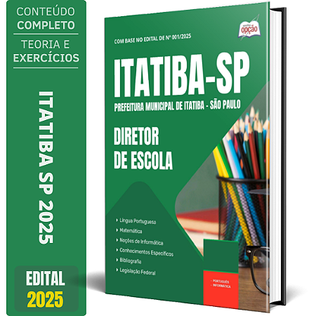 Apostila Prefeitura de Itatiba SP 2025 - Diretor de Escola