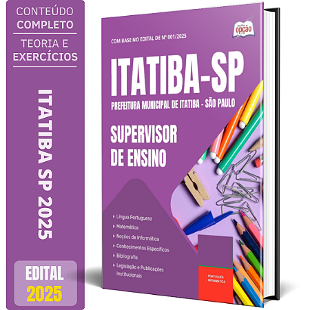 Apostila Prefeitura de Itatiba SP 2025 - Supervisor de Ensino