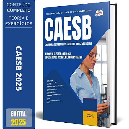 Apostila CAESB 2025 - Agente de Suporte ao Negócio - Especialidade: Assistente Administrativo