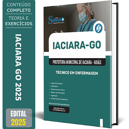 Apostila Prefeitura de Iaciara GO 2025 - Técnico em Enfermagem
