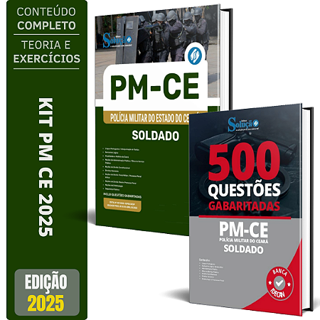 Kit Apostila Soldado Pm Ce Ceará + Caderno De Questões 2025