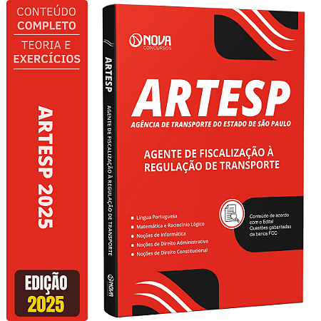 Apostila ARTESP 2025 - Agente de Fiscalização à Regulação de Transporte